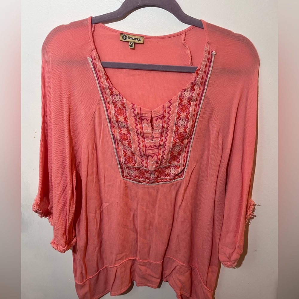 Coral Tunic Top